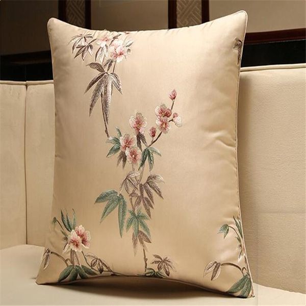 

cushion/decorative pillow classical peach blossomthrow with inner 50x50cm embroidery sain cushion chair decorate pad car el living