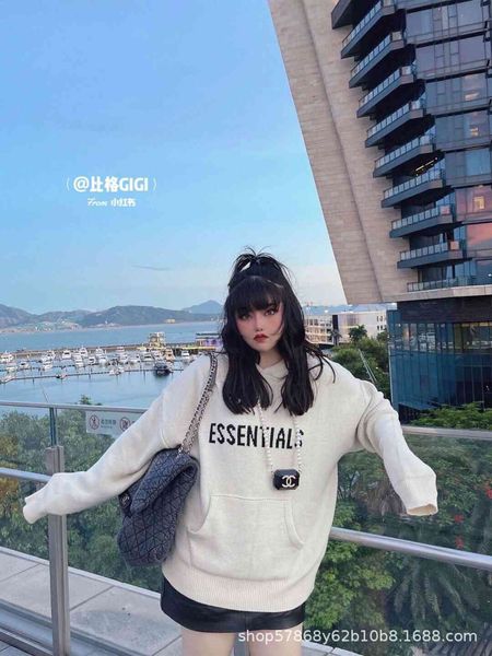 

brand hoodie chaopai series 21 early autumn new simple letter printing lazy wind hooded design baida sweater top, Black
