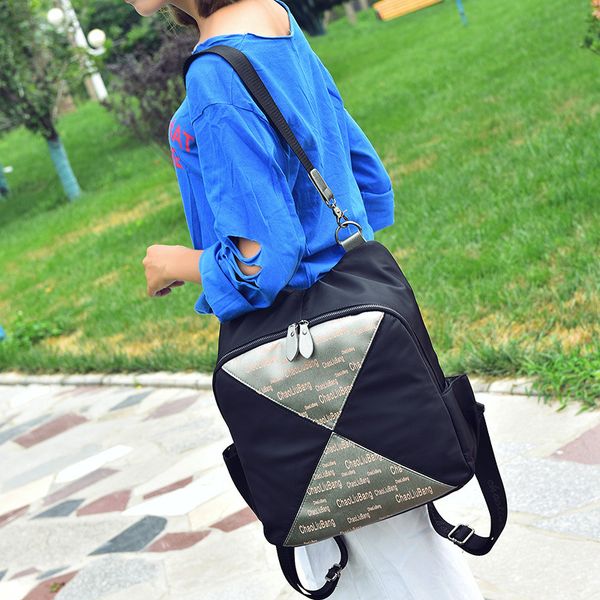 

2020 trendy korean style womens shoulder bag multi-functional backpack leak-picking fashion large capacity nylon shoulder bag for women