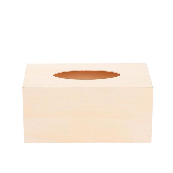 

tissue boxes & napkins 2pcs diy wooden napkin box handmade plain color holders