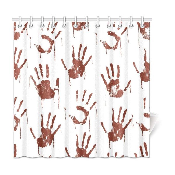 

xiucoo blood fingerprintho e bath decor polyeter fabric hower curtain bathroo et 72 x 72 inche