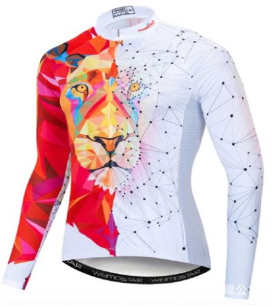

a variety of cycling clothes long sleeved personalized pattern graffiti mountain bike shirt, Gray