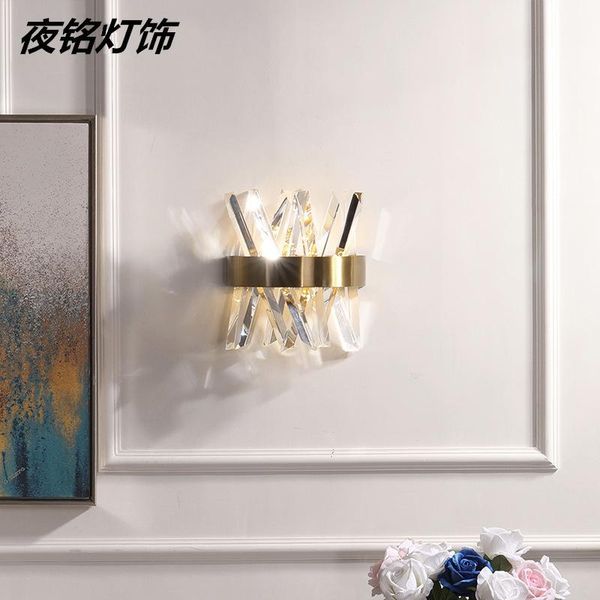

glass wall sconces crystal bedroom light mirror corridor lamp living room
