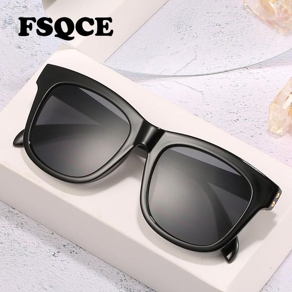 

retro gradient square sunglasses women glasses vintage sun feminino uv400, White;black