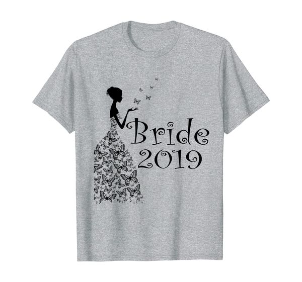 

bride 2019 t-shirt getting married 2019 engaged gift tee t-shirt, White;black