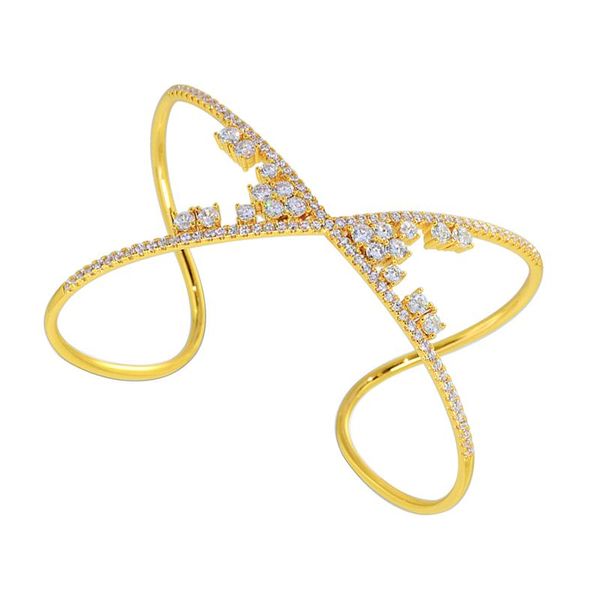 

bangle luxury statement gold for women wedding cubic zircon crystal cz dubai plated bracelets gifts friendship wholesale, Black