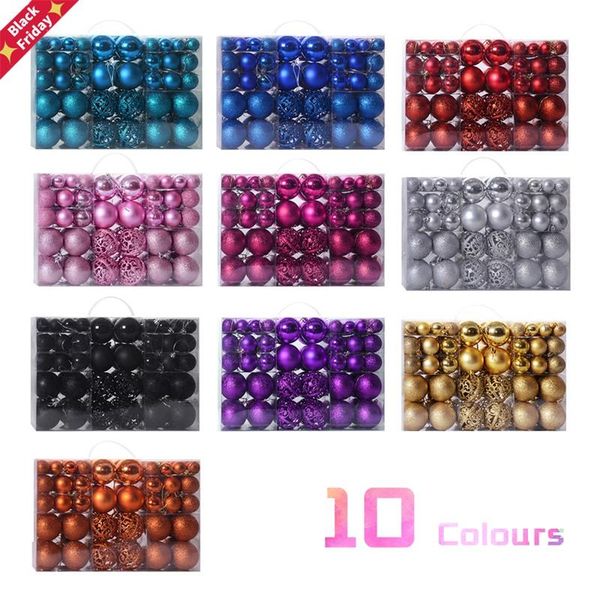 

100pcs hanging balls for christmas tree baubles kit decoration set with storage box party
