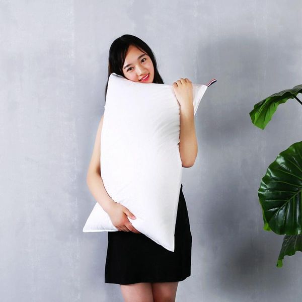 

pillow white filling neck protector core for sleeping bed 100% cotton cover cushion inner home textiles
