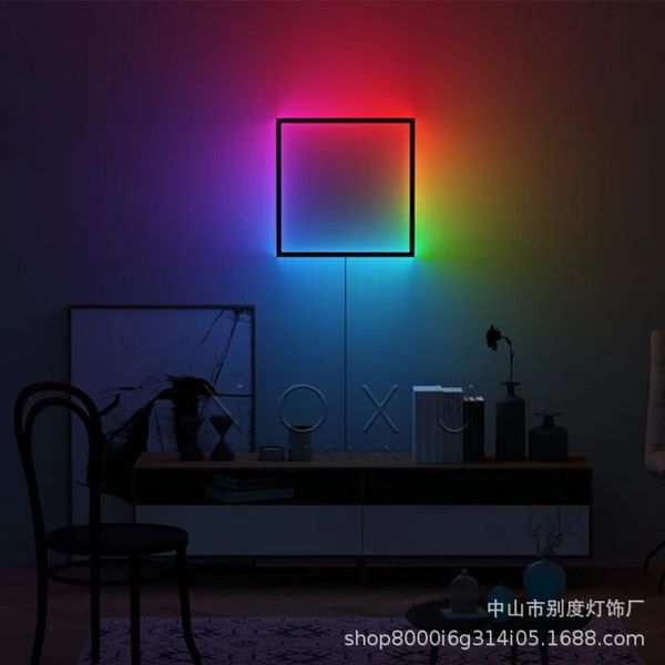 

rgb color bedroom living room bedside art modern simple wall lamp l soft light