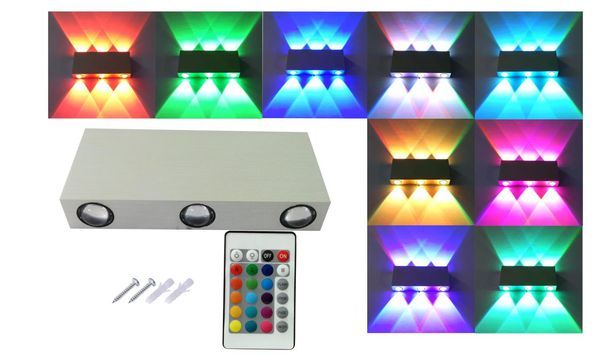 

wall lamp lights modern aluminum 18w up down led sconce hallway bedroom ktv indoor lighting rgb remoter