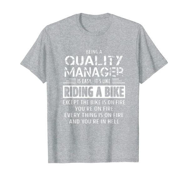 

quality manager t-shirt, White;black