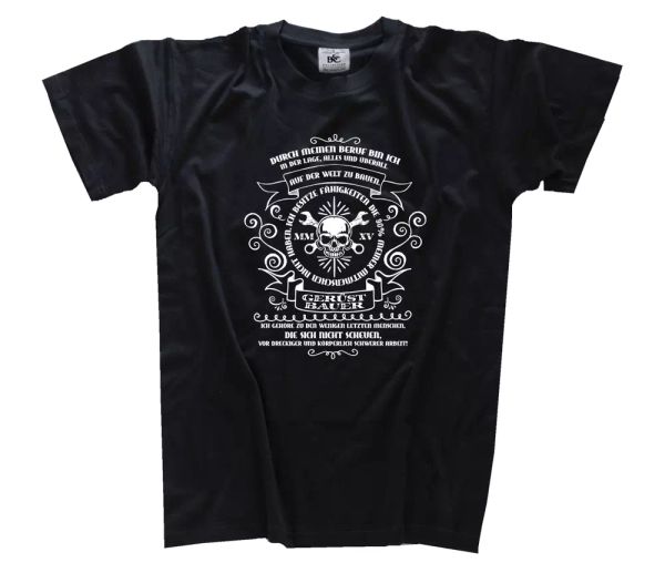 

through my profession, i am able-scaffold bauer t-shirt s-xxxl, White;black