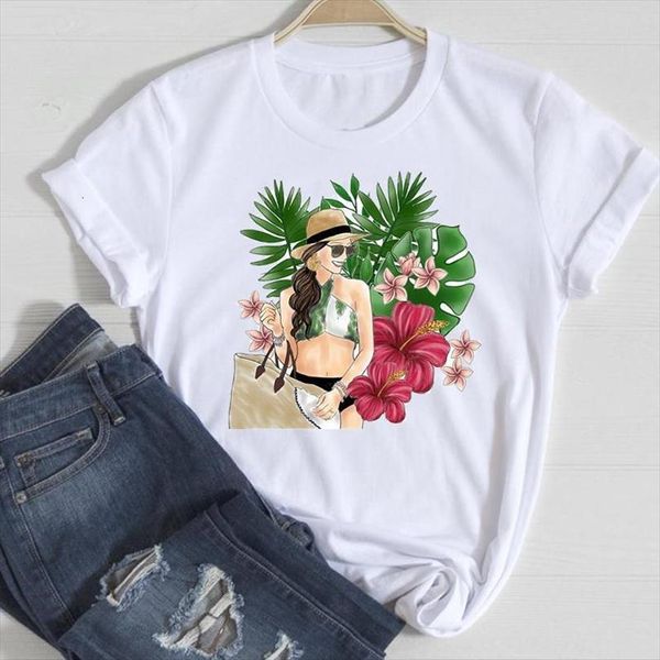 

and women short sleeve floral mens t shirts beach ladies cute cartoon summer female tshirts fashion clothes graphic lady, White;black