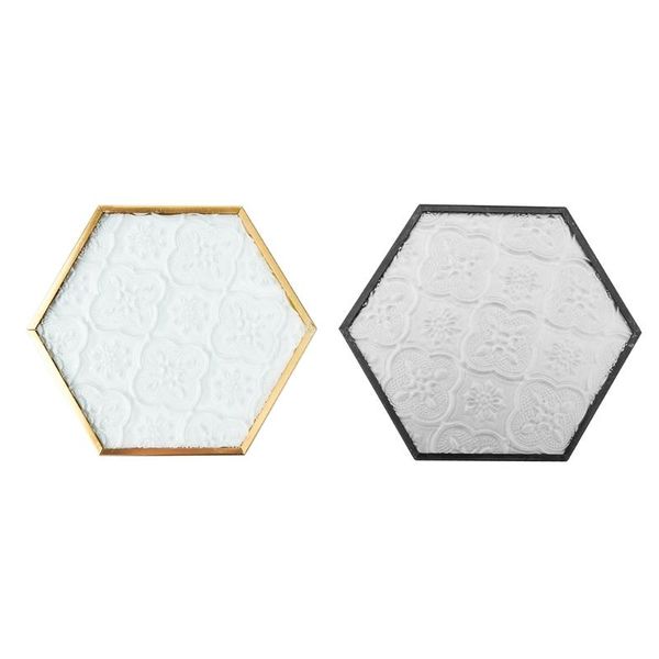 

mats & pads glass drink nordic retro cup mat embossed hexagon home kitchen decor ant dropship