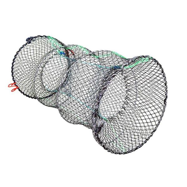 

fishing accessories crayfish crab trap net shrimp lobster cage collapsible portable &t8