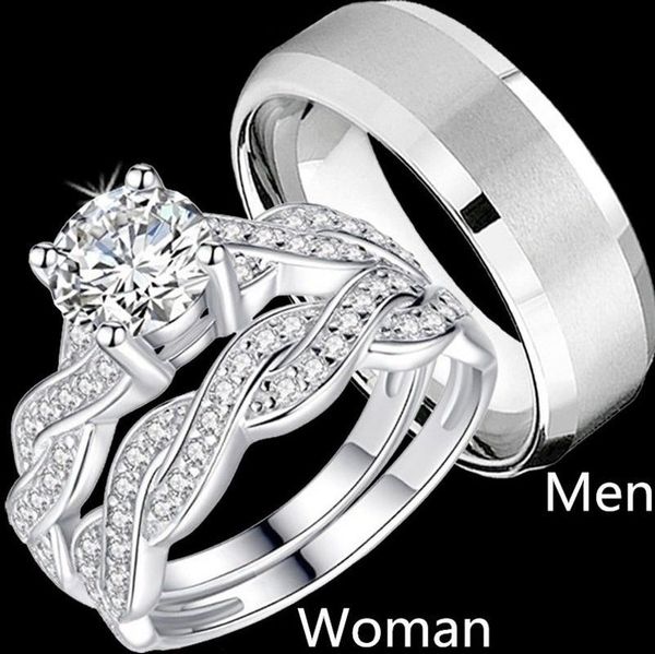 

wedding rings fashion couple ins style simple personality shiny engagement ring pair, Slivery;golden
