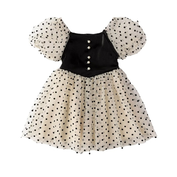 

2021summerdotbubblesleeveprincessdressforgirlseveningpartydresstutuforgirls2-9yfancygirlsdresskidsclothes, Red;yellow