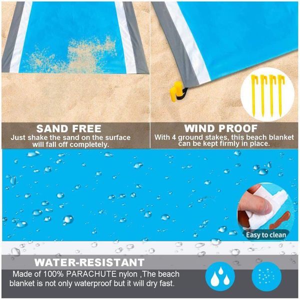 

outdoor pads travel camping beach mat waterproof and sand-proof machine washable portable widening picnic fishing cloth