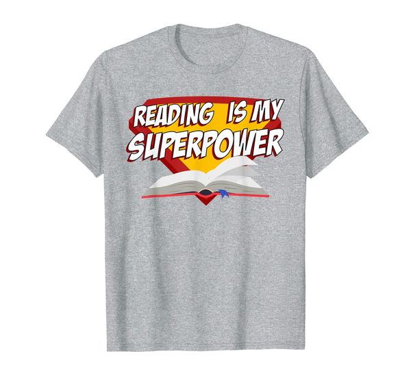 

reading is my superpower shirt | cute read more t-shirt gift, White;black