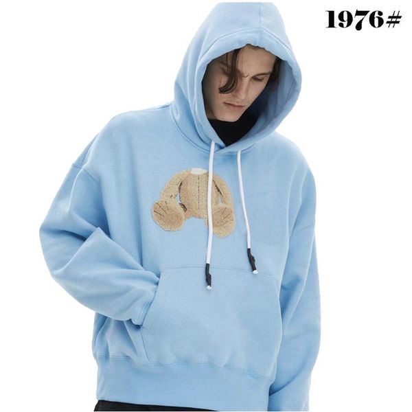 

men's hoodies & sweatshirts dropship bear hoodie man 1976#, Black