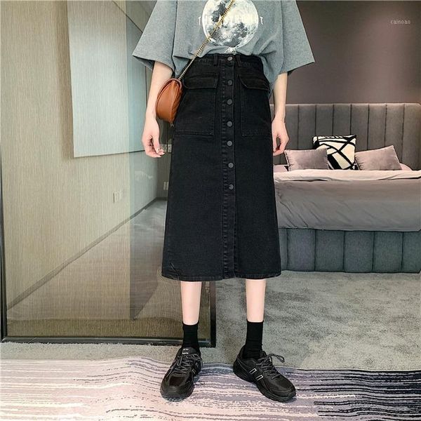 

skirts vy4011 2021 spring summer autumn women fashion casual skirt woman female ol jeans for denim, Black