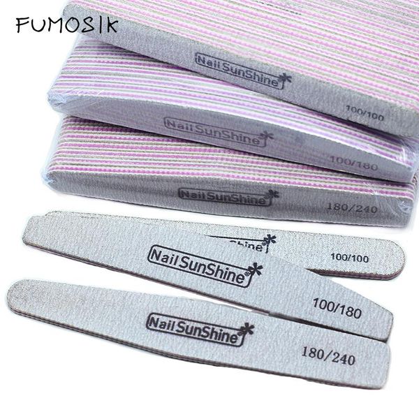 

nail files 5 pcs/10 pcs file buffer double side 100/180/240 sandpaper art sanding block manicure polishing tool