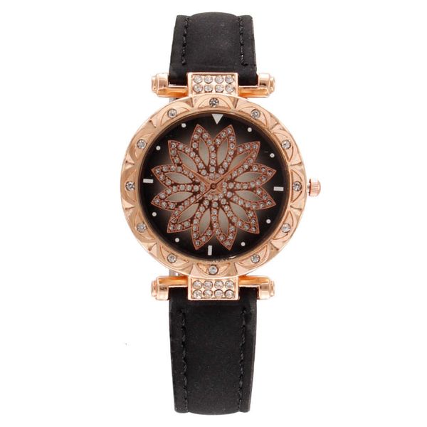 

watch starry sky, good fortune, ladies watch, belt, quartz fashion, Slivery;brown