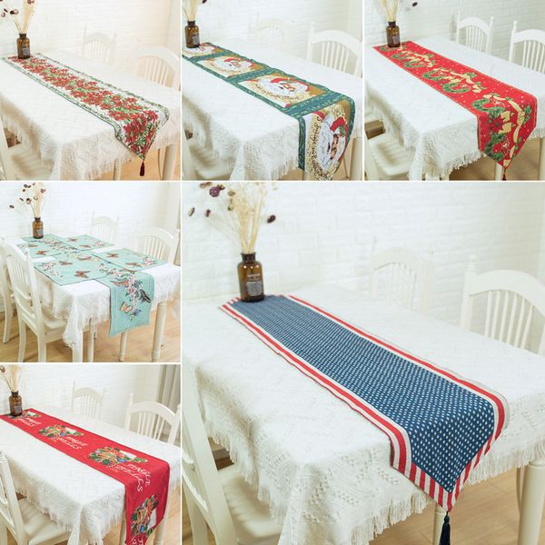 

white bearded old man pattern table runner, high-quality home decoration, beautiful and durable, easy to organize