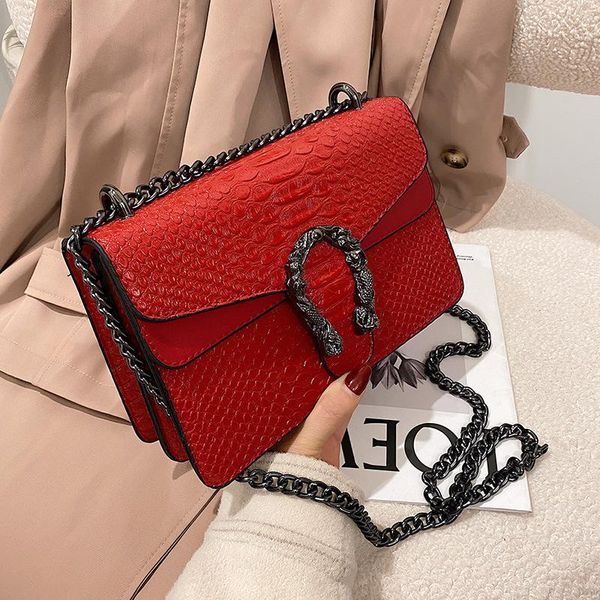 

evening bags 2021 shoulder bag chains messenger fashion girls casual handbag simple leisure personality small square women