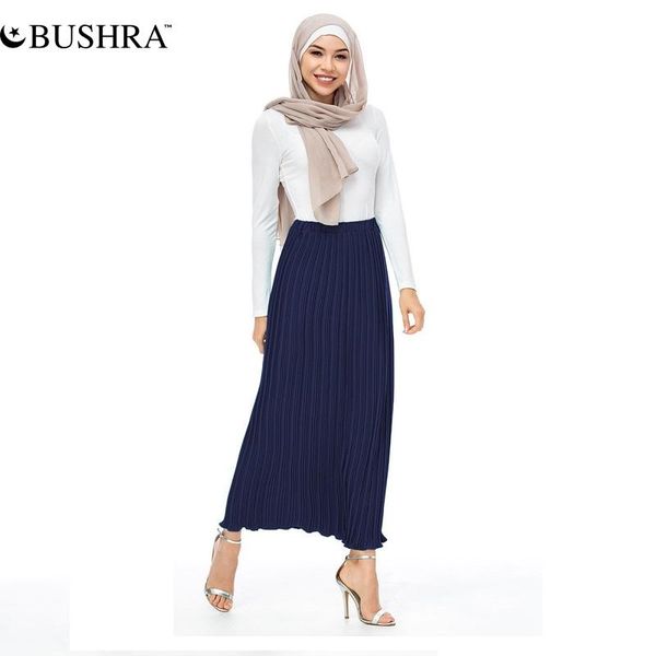 

ethnic clothing bushra women's pleated skirts chiffon long skirt princess elegant muslim turkish dubai fashion bottoms abaya islamic, Red