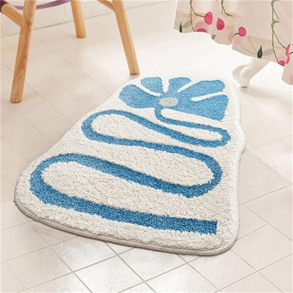 

carpets home flower bathroom rug fluffy flocking entrance carpet area floor pad tub side mat bathmat doormat aesthetic room decor rugs