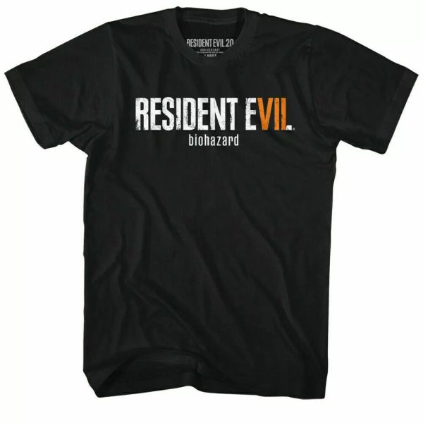 

resident evil 7 logo t shirt licensed video gaming tee black, White;black