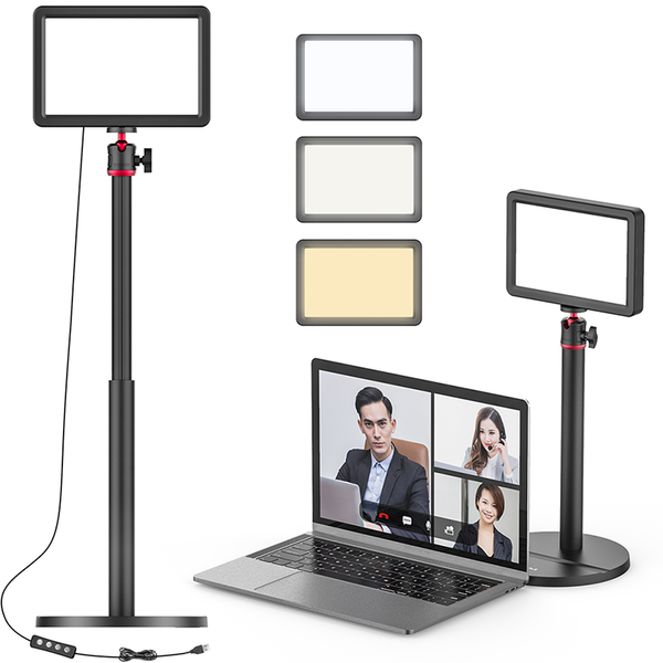 

led video light panel 3200k-6000k with desk stand for meeting pography lighting lamp live stream flash heads