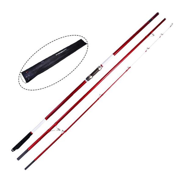 

fishing rod long surf 4.2m 3 sections carbon casting sinker 100-200(300)g cr guide ring boat rods