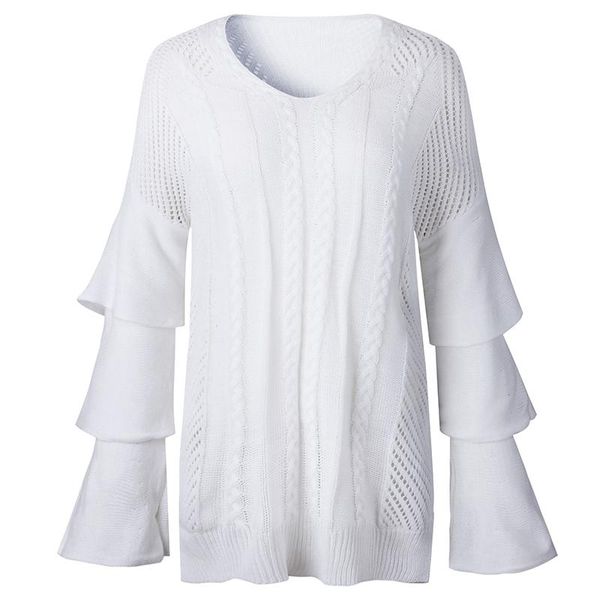 

women's sweaters 2021 autumn sweater winter pullover loose female v-neck hollow out knitted side splited women femme, White;black