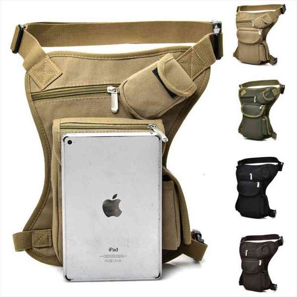 

outdoor tactical drop leg waist bag thigh pouch belt military