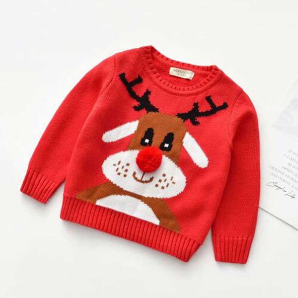

christmas baby kids boys girls new year long sleeve knit sweater kids boys girls pullover sweaters children's clothes y1024, Blue