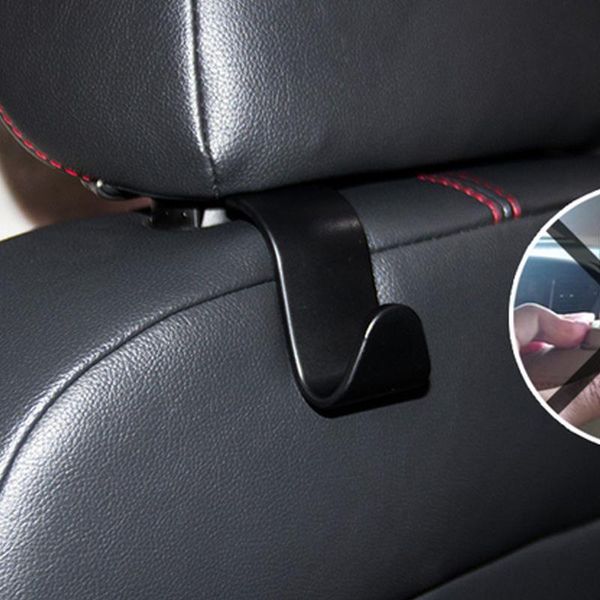 

multi-functional metal auto car seat headrest hanger bag hook holder for purse cloth grocery storage fastener clip interior decorations