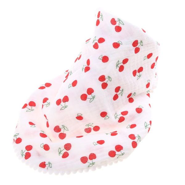 

bibs & burp cloths fashion baby cotton gauze muslin cherry feather bandanas soft borns towel scarf dropship