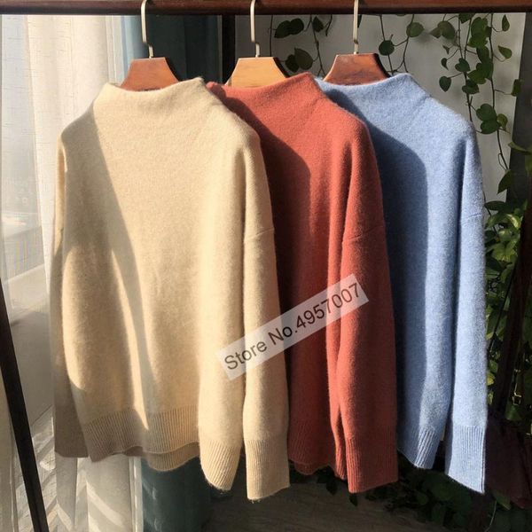 

women's sweaters ladies high-quality 100% cashmere long sleeve o neckline sweater pullover jumper top, White;black