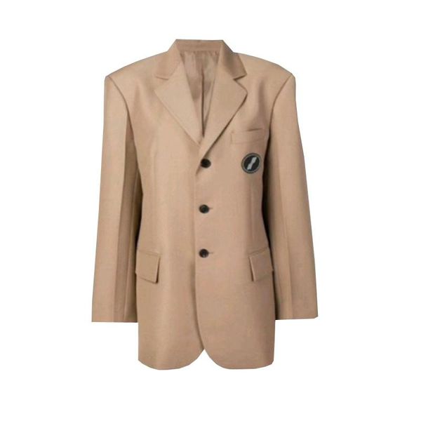 

men's suits & blazers men women we11done jacket couple classic large-profile thin shoulder pad round standard suit oversize welldone fa, White;black