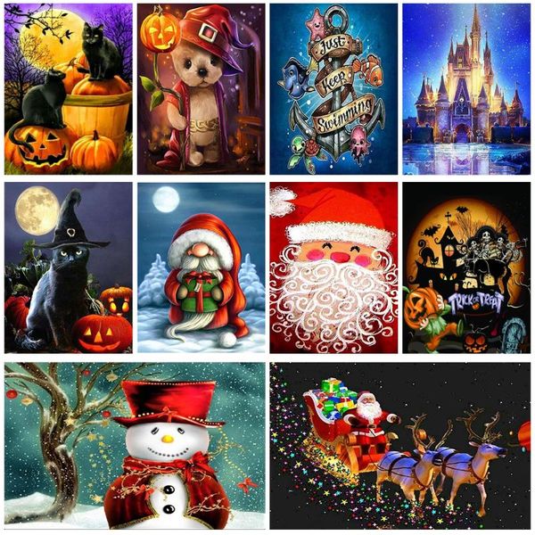

diamond painting diy embroidery kit full inlaid art christmas halloween mosaic picture home decoration handmade