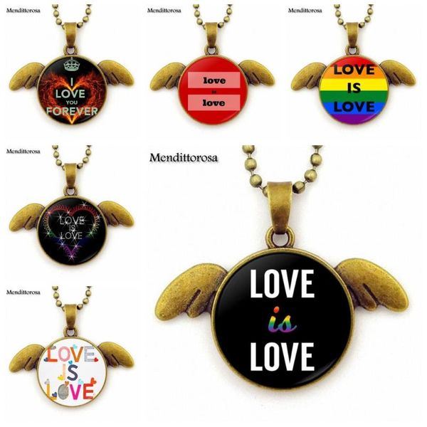 

pendant necklaces ej glaze for girls jewelry with bronze plated glass cabochon angel choker necklace love is, Silver