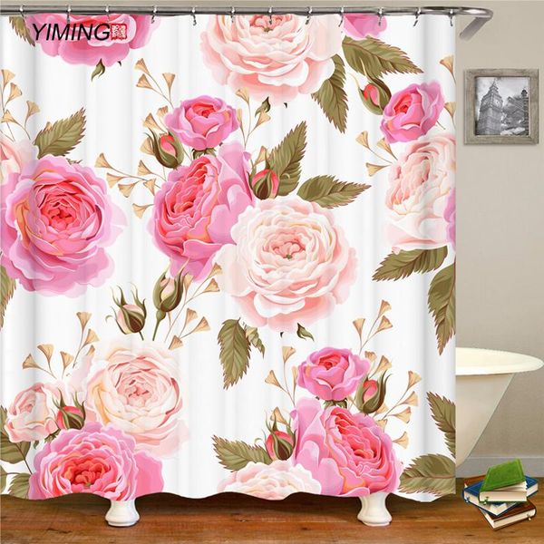 

shower curtains beautiful 3d peony flower printed bathroom curtain polyester waterproof home decor with hook 240x180cm