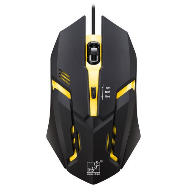 

wired mouse gaming adjustable 1600dpi optical mice usb poelectric glow gamer 507#3