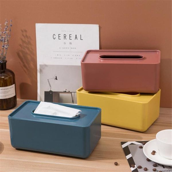 

tissue boxes & napkins plastic box with wooden lid household kitchen napkin container handkerchief white simple fd