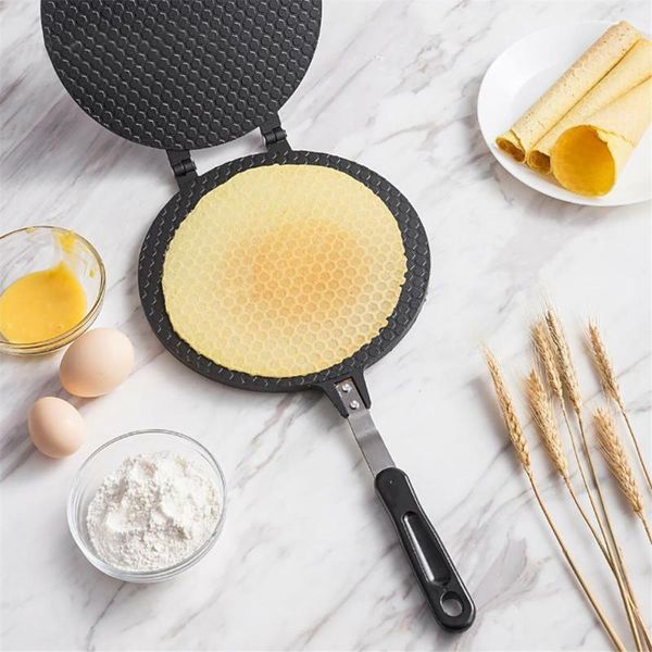 

baking moulds 17cm round waffle diy ice cream crispy cone bakeware egg roll maker crepe pan eggs omelet mold machine