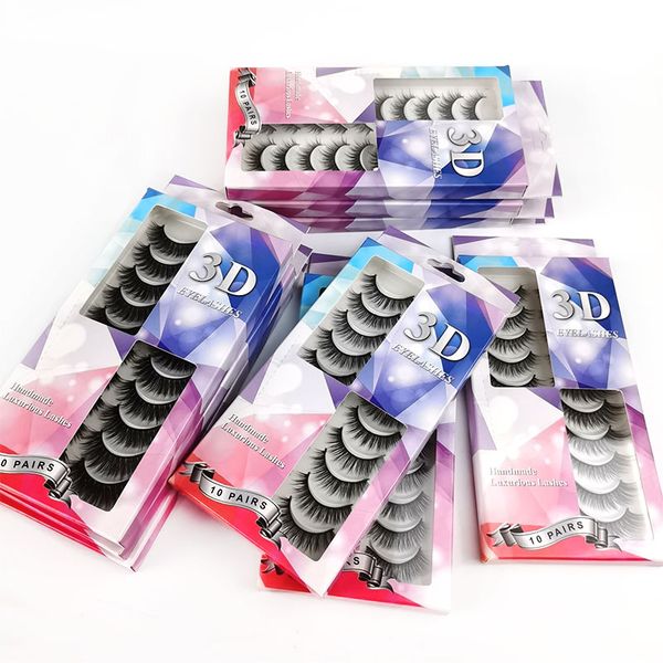 

10pairs eyelashes natural 3d lashes dramatic false lash faux cils makeup wholesale fake eyelash extension maquiagem