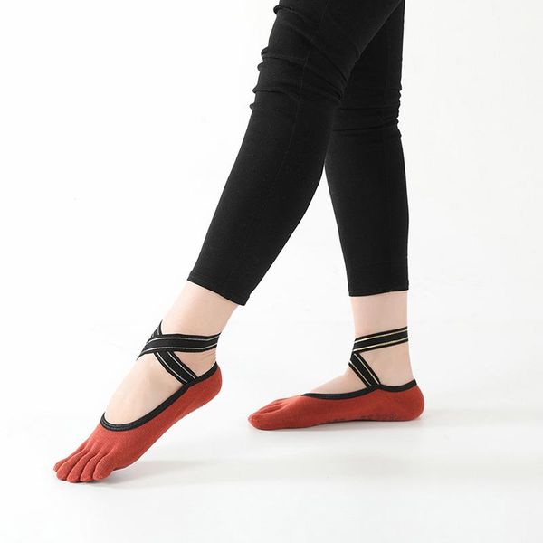 

sports socks women cotton yoga professional non-slip bandage girls ballet dance for 35-40 yards, Black