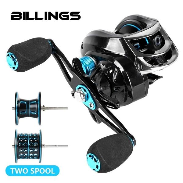 

baitcasting reels billings 7.2:1 high speed reel 222g 8+1bb super long casting fishing 8kg max drag carp tackle doble spool